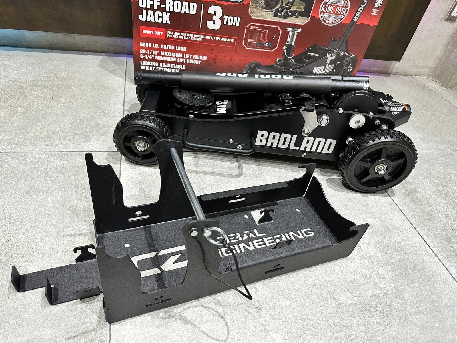 Soporte de gato para gato todoterreno 'Harbor Freight' 'Badland' 'Badlands' de 3 toneladas