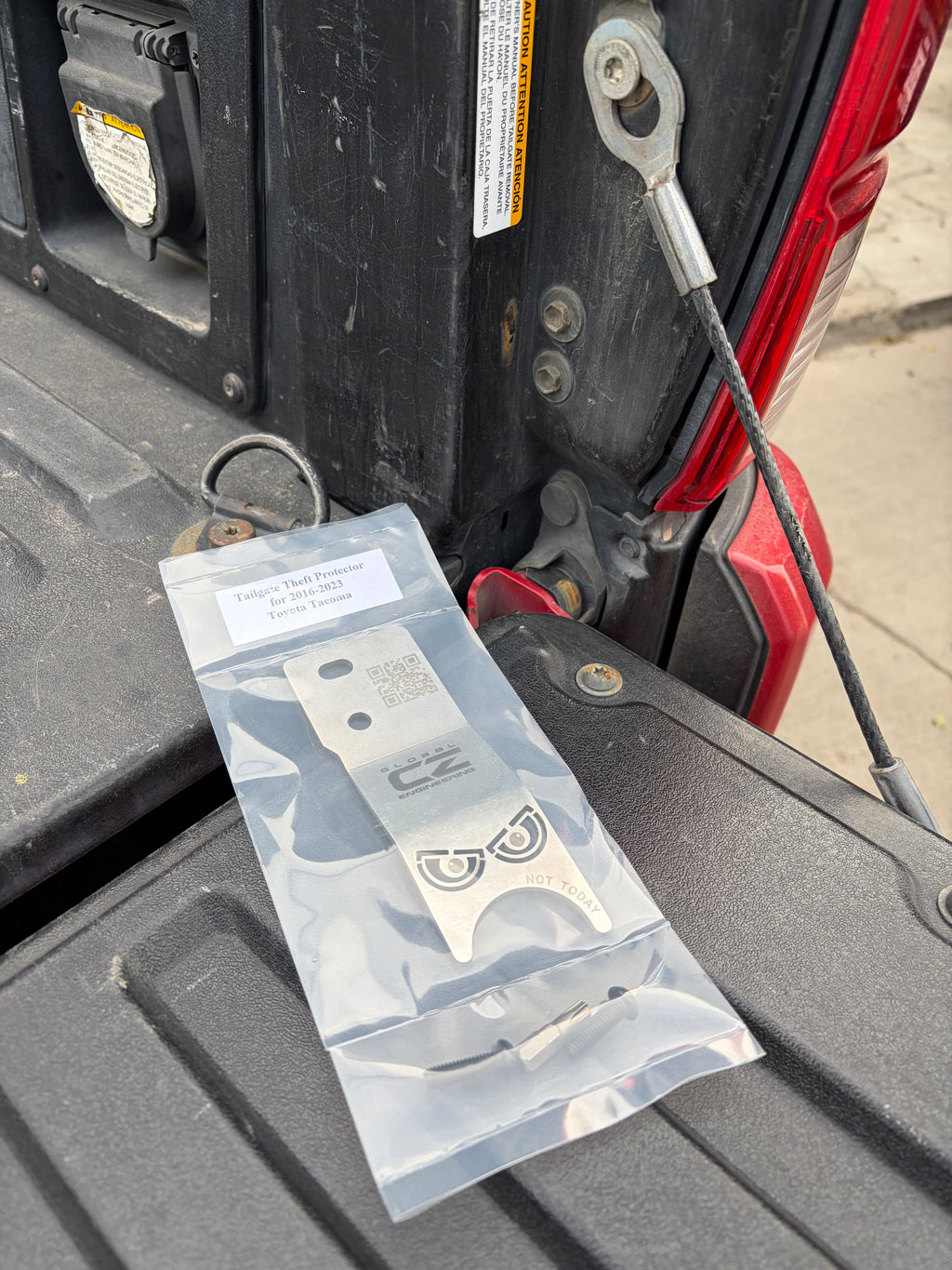 Protector antirrobo para portón trasero para 2016-2023 Toyota Tacoma