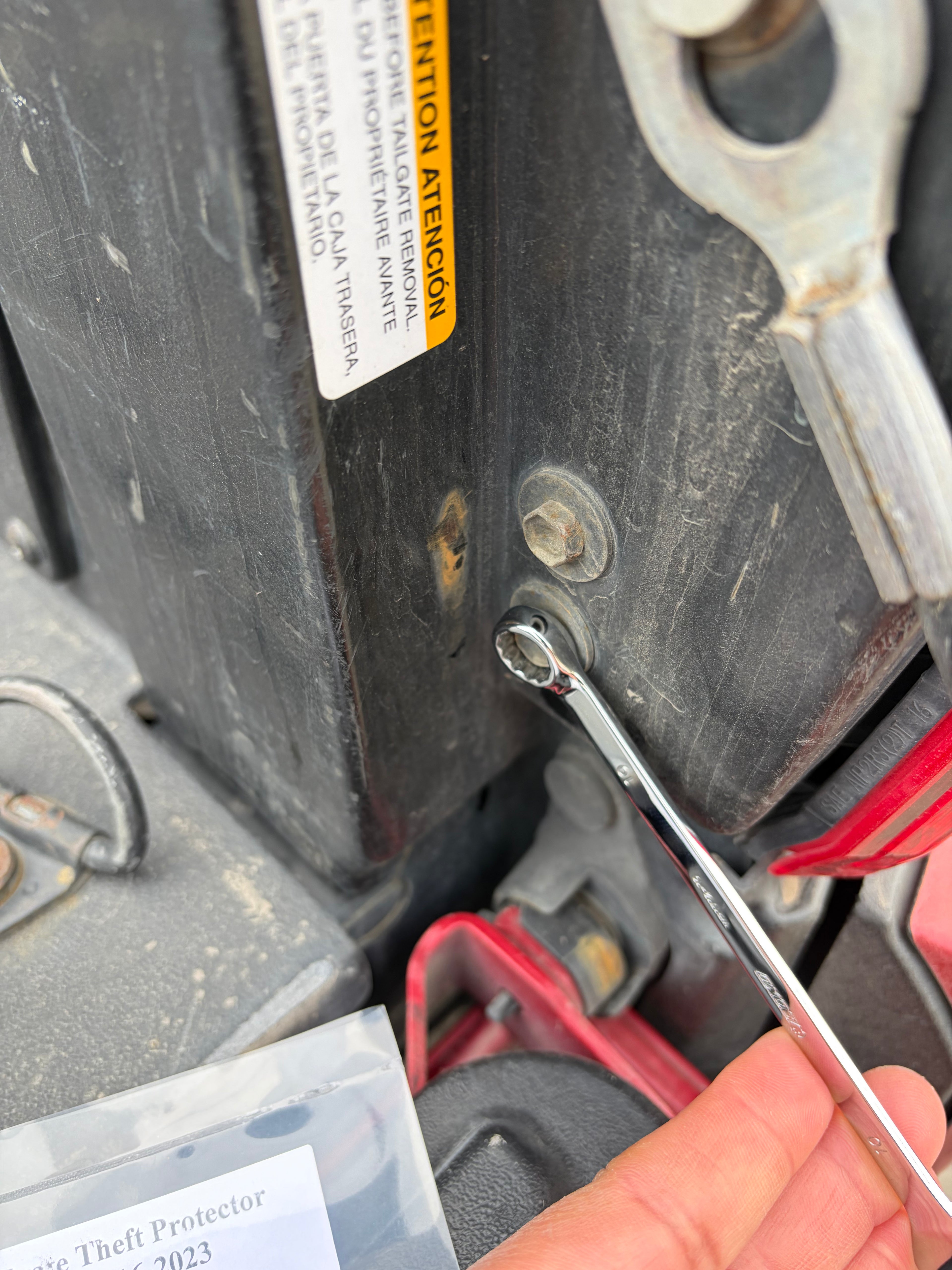 Protection antivol de hayon pour Toyota Tacoma 2016-2023